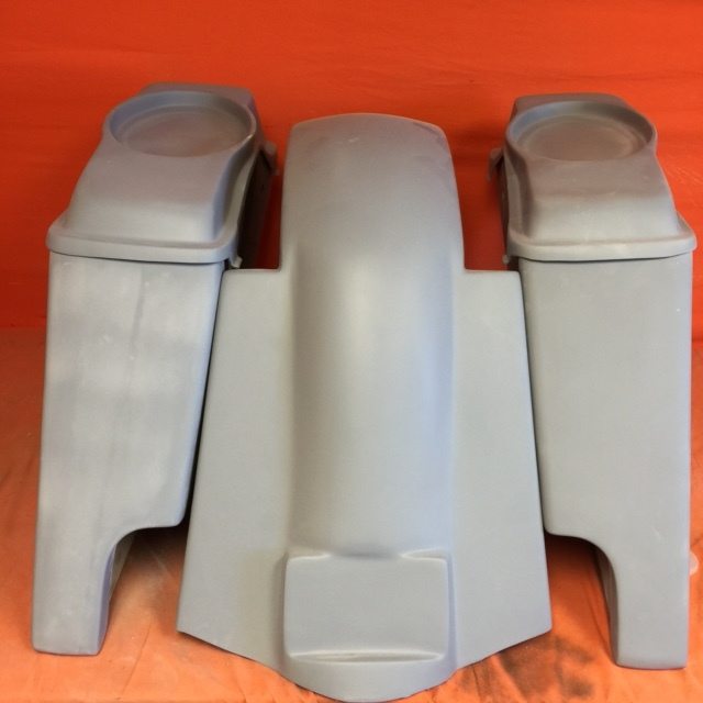 Harley Davidson 4" Extended Stretched Saddlebags   6.5" Speaker Lids & Replacement Fender 89 - 08