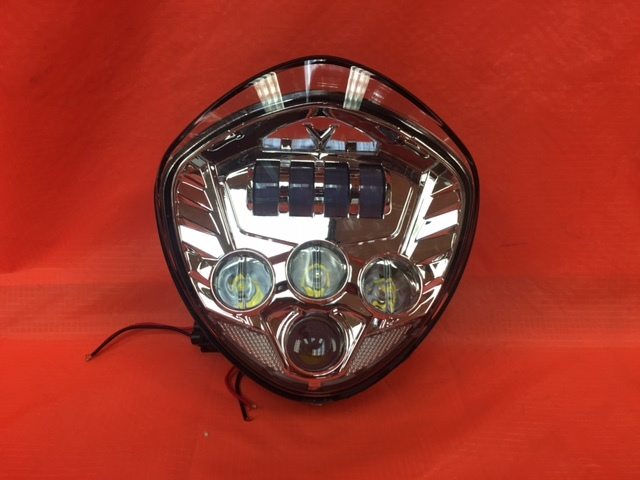 Victory Cross Country DAYMAKER With bottom Halo Chrome Projector HID LED Light Bulb Headlight Motorcycle