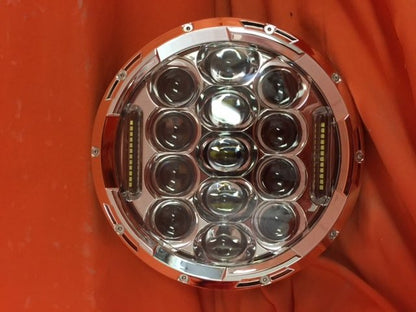 7" DAYMAKER 75W CHROME Projector HID LED Light Bulb Headlight Motorcycle Harley