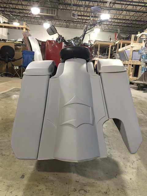 Kawasaki Vulcan & Classic 800 Series 6" Extended Stretched Saddlebags Trendsetter Right Side Cut Out
