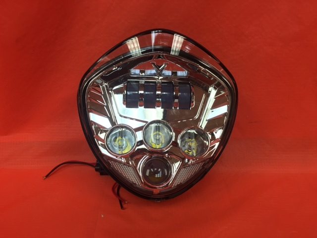Victory Cross Country DAYMAKER With bottom Halo Chrome Projector HID LED Light Bulb Headlight Motorcycle