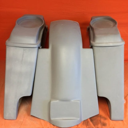 Harley Davidson 4" Extended Stretched Saddlebags   6.5" Speaker Lids & Replacement Fender 89 - 08