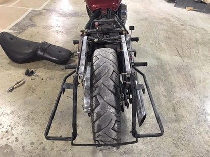 Kawasaki Vulcan & Classic 800 Series 6" Extended Stretched Saddlebags Trendsetter Right Side Cut Out