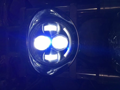 Honda VTX 1300 / 1800 C / R / S - 5 3/4" DAYMAKER Chrome HID LED Light Bulb Headlight Motorcycle 5.75" Mount