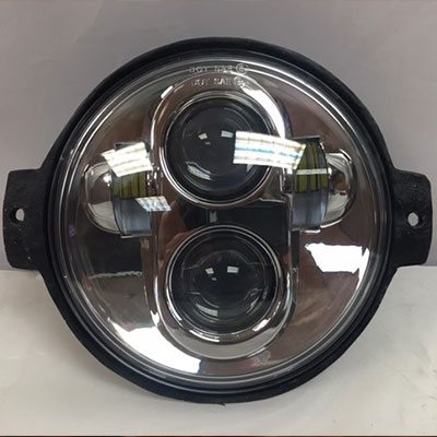 Honda VTX 1300 / 1800 C / R / S - 5 3/4" DAYMAKER Halo Chrome HID LED Light Bulb Headlight Motorcycle 5.75" Mount