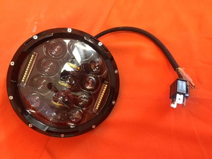 7" DAYMAKER 75W BLACK Projector HID LED Light Bulb Headlight Motorcycle Kawasaki Vulcan Nomad 1500 / 1600