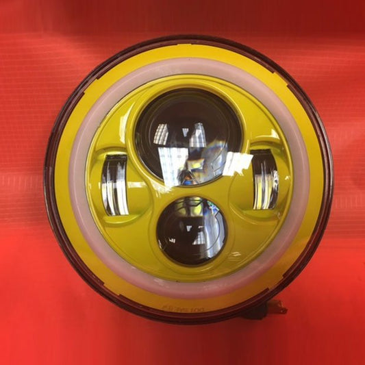 7" DAYMAKER Replacement YELLOW With YELLOW Halo Projector HID LED Light Bulb Headlight Motorcycle Harley