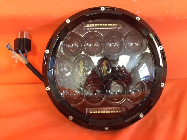 7" DAYMAKER 75W BLACK Projector HID LED Light Bulb Headlight Motorcycle Yamaha Roadstar 1600 / 1700