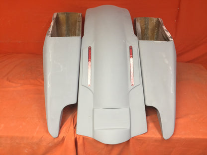 Harley Davidson 5" Fifty Five Extended Stretched Saddlebag LED Fender Kit - Dual Cut Outs No Lids