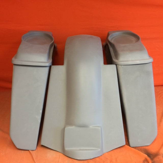 Harley Davidson 5" Extended Saddlebags No Cut Outs Replacement Fender 6.5" Speaker lids 89 - 08