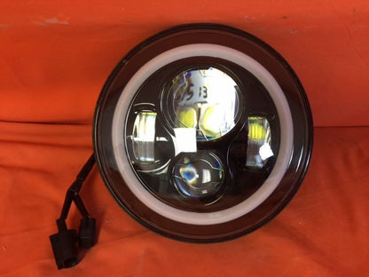 7" DAYMAKER Black Angel Eye RED HALO HID LED Light Bulb Headlight Motorcycle Kawasaki Vulcan Nomad 1500 / 1600