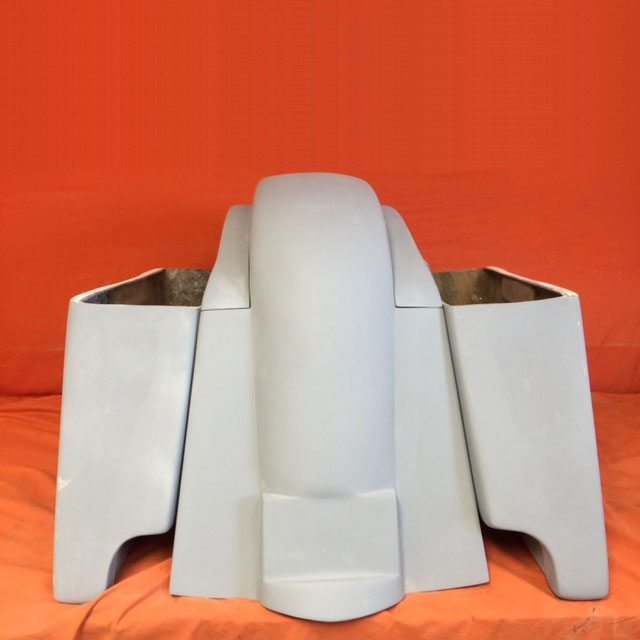 Honda VTX 1300 / 1800 4" Extended Stretched Saddlebags   Rear Fender Dual Cut Outs