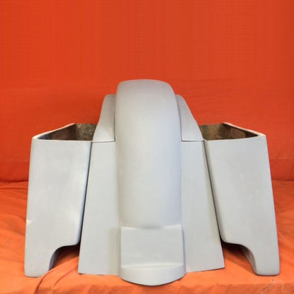 Honda VTX 1300 / 1800 4" Extended Stretched Saddlebags   Rear Fender Dual Cut Outs