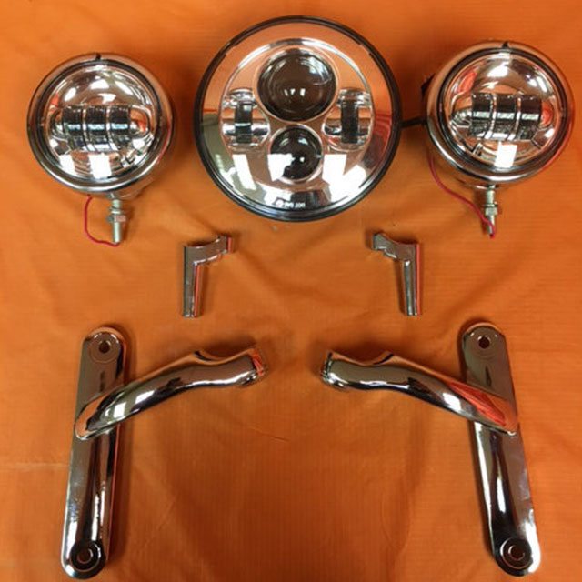 Harley Davidson Chrome 4.5" Auxiliary Spot Fog Light For Harley Electra Street Glide FLHX FLH
