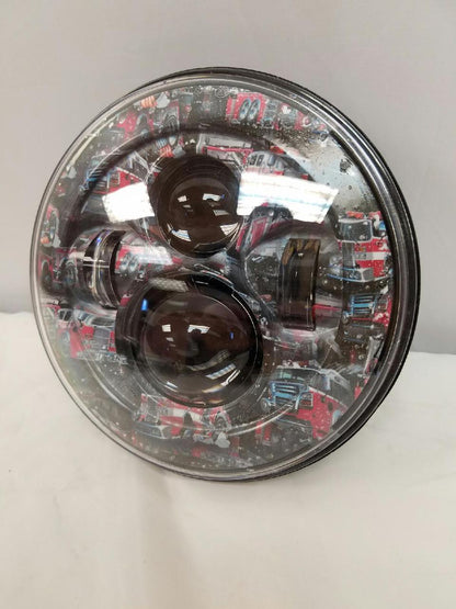 7" DAYMAKER Replacement Fire Trucks Design Projector HID LED Light Bulb Headlight Motorcycle Harley