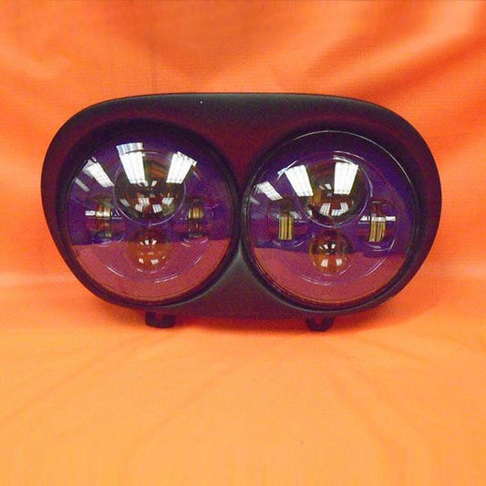 DUAL 7" PURPLE DAYMAKER 2014 - 2018   LED ROAD GLIDE Light Bulb Headlight Harley   Bezel