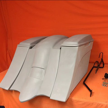 Suzuki C50 / C90 Boulevard 6" Out &amp; Down Saddlebags   Fender &amp; Side Covers, No Cut Outs   Lids &amp; Rail Kit