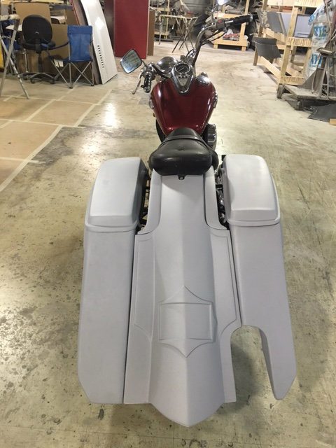 Kawasaki Vulcan & Classic 800 Series 6" Extended Stretched Saddlebags Trendsetter Right Side Cut Out