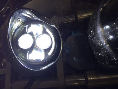 Honda VTX 1300 / 1800 C / R / S - 5 3/4" DAYMAKER Chrome HID LED Light Bulb Headlight Motorcycle 5.75" Mount