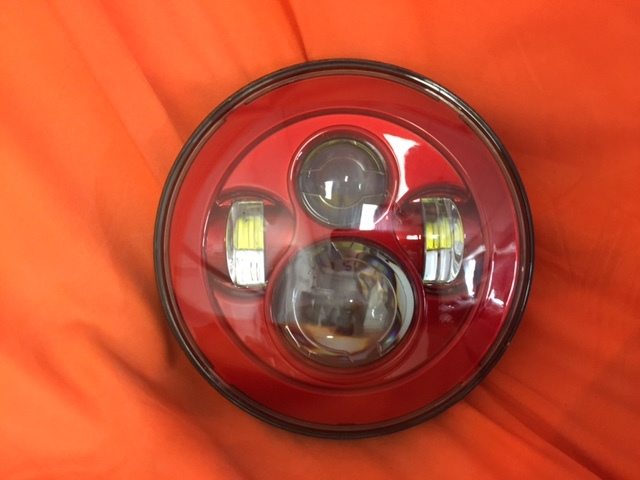 7" DAYMAKER Replacement RED Projector HID LED Light Bulb Headlight Motorcycle Harley