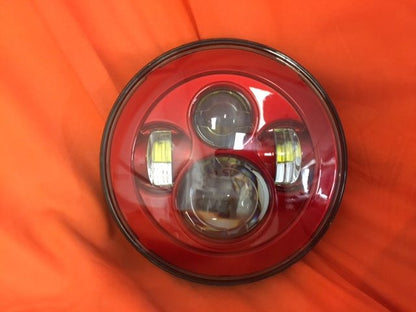 7" DAYMAKER Replacement RED Projector HID LED Light Bulb Headlight Motorcycle Harley