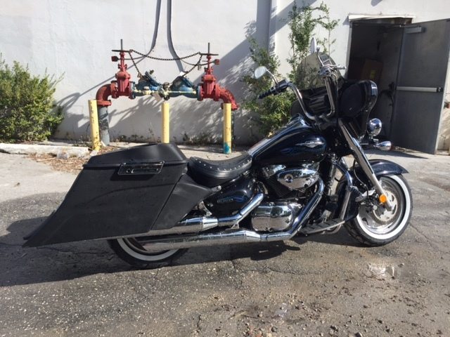 Suzuki C50 / C90 Boulevard 6" Out &amp; Down Saddlebags Complete Bagger kit