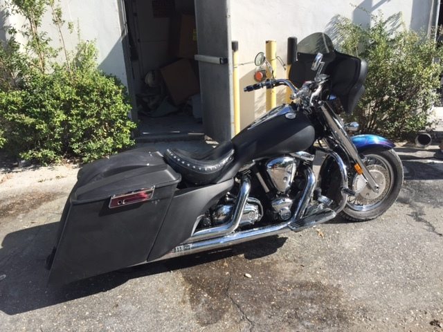 Yamaha Roadstar 1999 - 2007 6" Extended Stretched Saddlebags & Side Covers   Rear LED Fender & lids   No Cut Outs