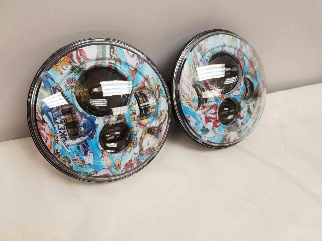 7'' BLUE JOKER DESIGN Suzuki Sierra Fits: Jeep Wrangler JK CJ TJ LED Rubicon Projector Daymaker Headlights Pair / Set