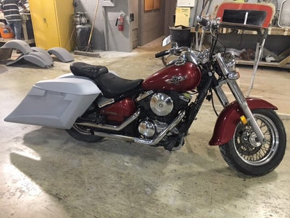 Kawasaki Vulcan & Classic 800 Series 6" Extended Stretched Saddlebags Trendsetter Right Side Cut Out