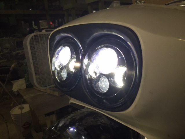 DUAL 7" DAYMAKER HID LED Replacement ROAD GLIDE Black Light Bulb Headlight