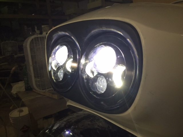 DUAL 7" DAYMAKER HID LED Replacement ROAD GLIDE Black Light Bulb Headlight