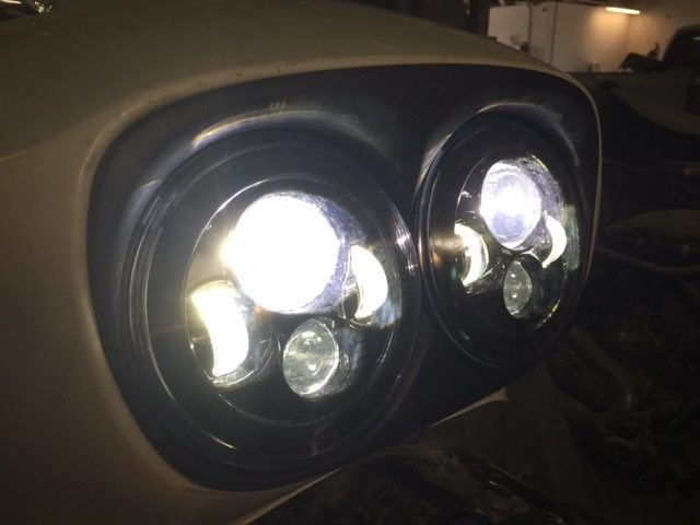 DUAL 7" DAYMAKER HID LED Replacement ROAD GLIDE Black Light Bulb Headlight