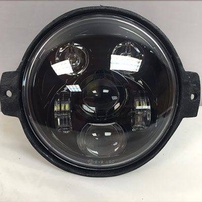 Honda VTX 1300 / 1800 C / R / S - 5 3/4" DAYMAKER Halo Black HID LED Light Bulb Headlight Motorcycle 5.75"   Mount