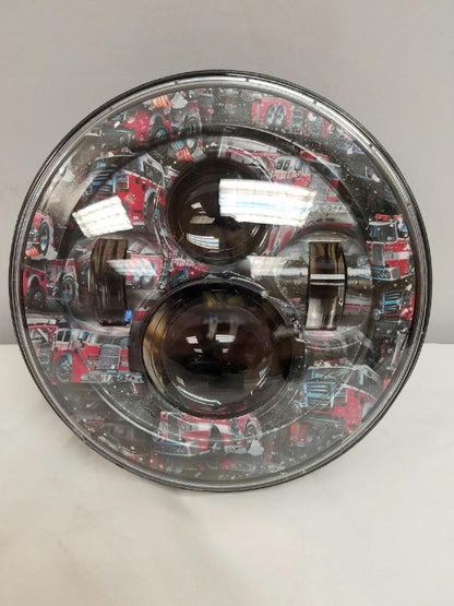 7" DAYMAKER Replacement Fire Trucks Design Projector HID LED Light Bulb Headlight Motorcycle Harley