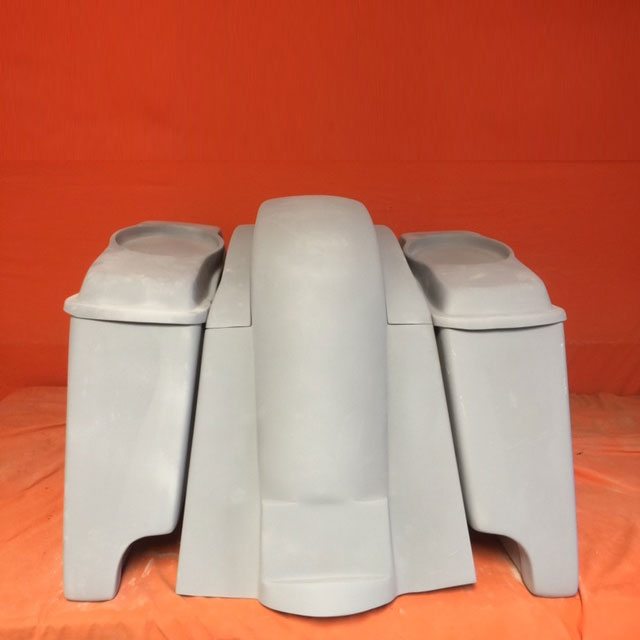 Honda VTX 1300 / 1800 4" Extended Stretched Saddlebags   Rear Fender Dual Cut Outs   6 X 9 Speaker Lids