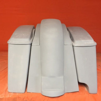 Honda VTX 1300 / 1800 6" Extended Stretched Saddlebags   Rear Fender Right Side Cut Out   Lids