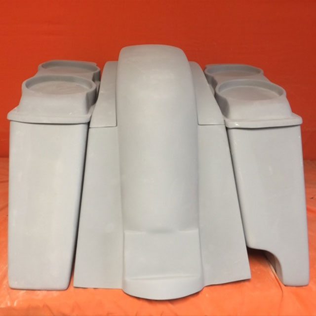 Honda VTX 1300 / 1800 6" Extended Stretched Saddlebags   Rear Fender Right Side Cut Outs   Dual 6.5" Speaker Lids