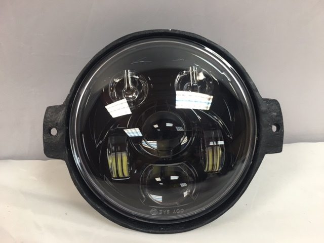 Honda VTX 1300 / 1800 C / R / S - 5 3/4" DAYMAKER Halo Black HID LED Light Bulb Headlight Motorcycle 5.75"   Mount