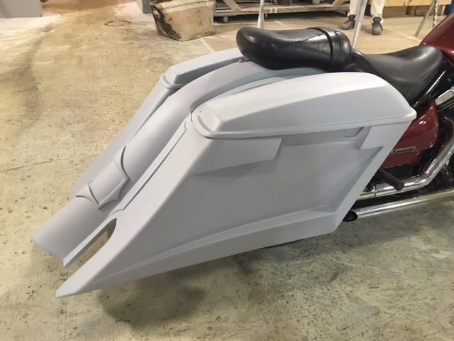 Kawasaki Vulcan & Classic 800 Series 6" Extended Stretched Saddlebags Trendsetter Right Side Cut Out