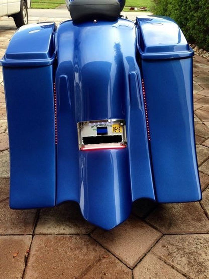 Honda VTX 1800 / 1300 6" Extended Stretched Out & Down Bags   Rear Fender   Right Side Cut Out Onlly - No lids