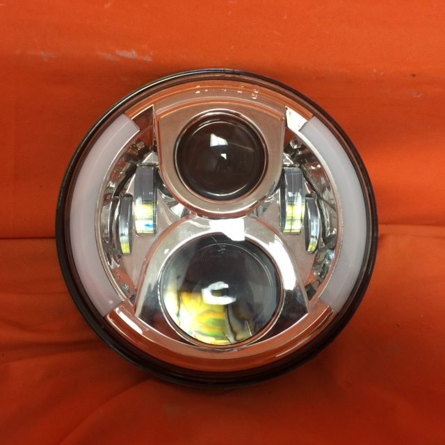 7" DAYMAKER 2014 - 2018   Touring Softail Halo Chrome LED Light Bulb Headlight Motorcycle Harley Road King Street Glide Softail   Harness
