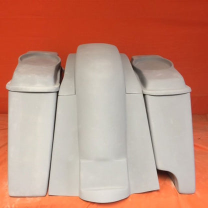 Honda VTX 1300 / 1800 6" Extended Stretched Saddlebags   Rear Fender Right Side Cut Out   6 X 9 Speaker Lids