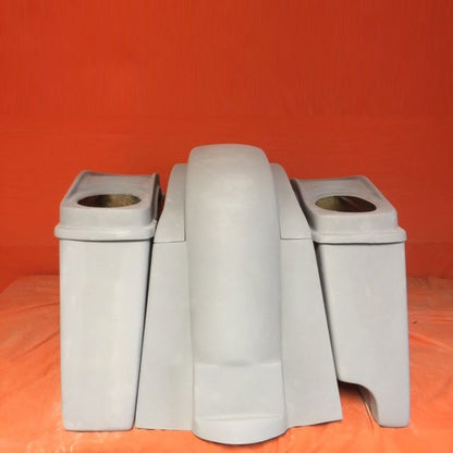 Honda VTX 1300 / 1800 4" Extended Stretched Saddlebags   Rear Fender Right Side Cut Out   Dual 6 X 9 Speaker Lids