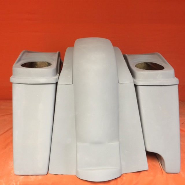 Honda VTX 1300 / 1800 6" Extended Stretched Saddlebags   Rear Fender Right Side Cut Out   Dual 6 X 9 Speaker Lids
