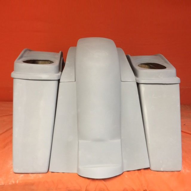 Honda VTX 1300 / 1800 6" Extended Stretched Saddlebags   Rear Fender No Cut Outs   Dual 6 X 9 Speaker Lids