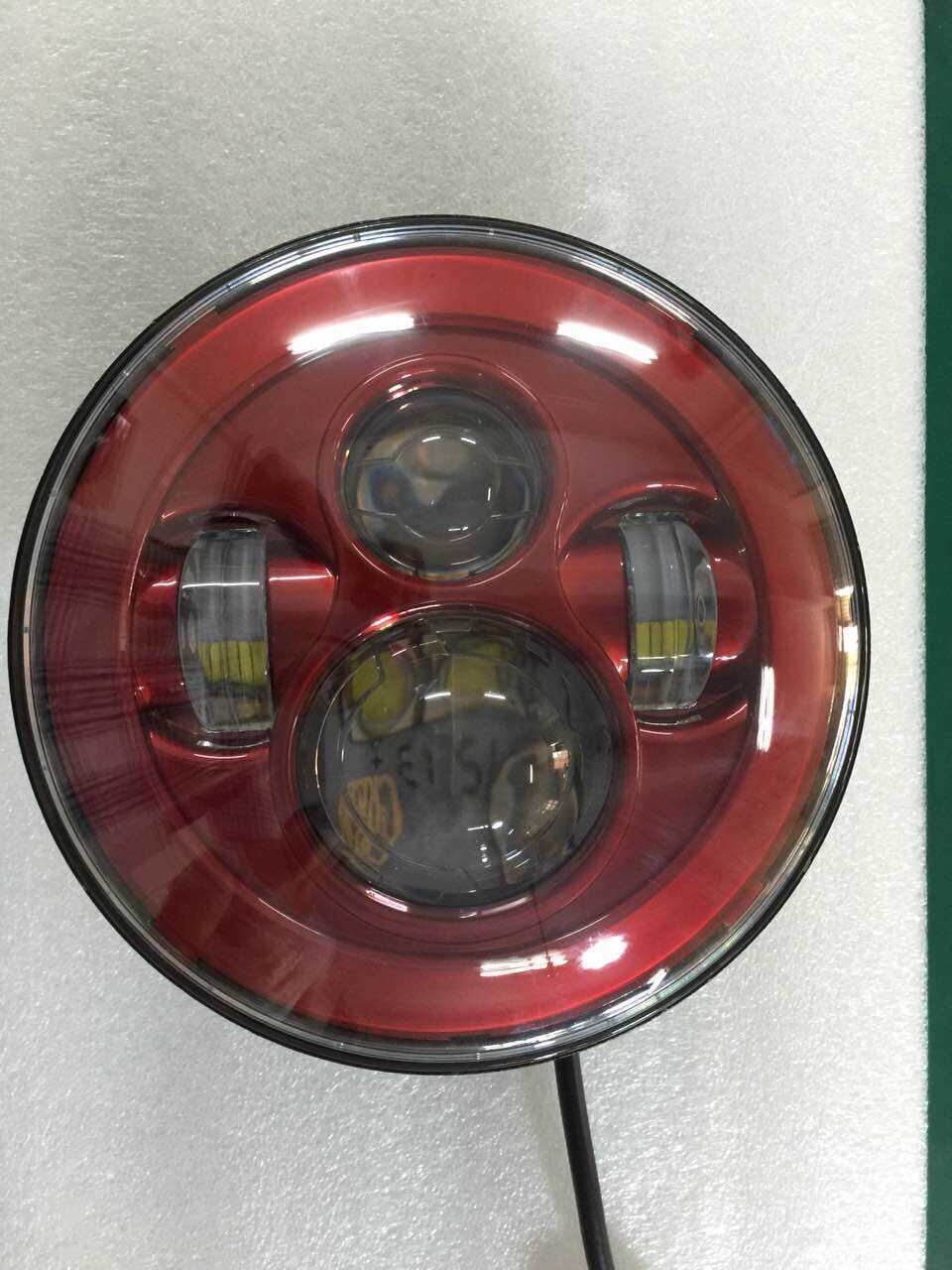 7" DAYMAKER Replacement RED Projector HID LED Light Bulb Headlight Motorcycle Harley