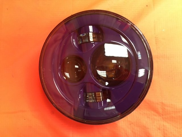 7" DAYMAKER Replacement PURPLE Projector HID LED Light Bulb Headlight Motorcycle Harley