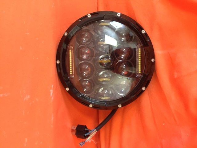 7" DAYMAKER 75W BLACK Projector HID LED Light Bulb Headlight Motorcycle Kawasaki Vulcan Nomad 1500 / 1600