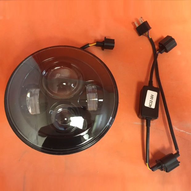 7" DAYMAKER Replacement Black Projector HID LED Light Bulb Headlight Motorcycle Harley