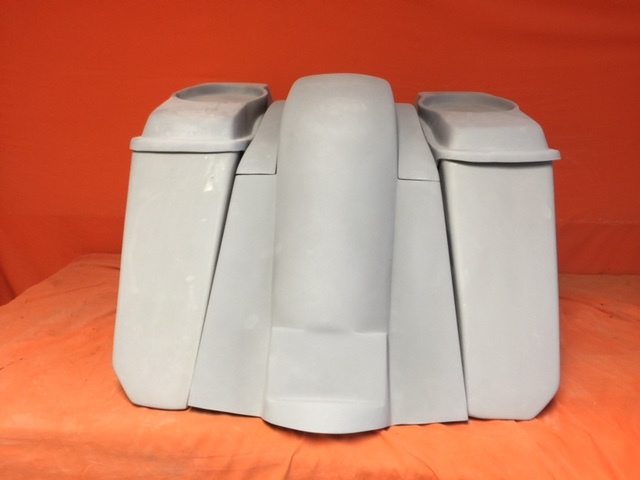 Honda VTX 1300 / 1800 5" Extended Stretched Saddlebags   Rear Fender No Cut Outs   6 X 9 Speaker Lids